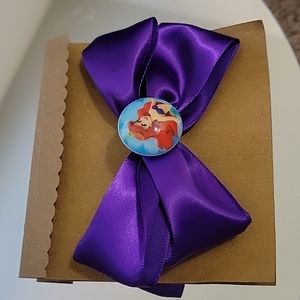 Handmade Disney's Little Mermaid Ariel purple clip on bow